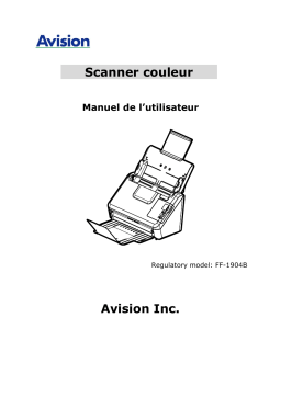 Avision AV332 series Document Scanner Manuel utilisateur