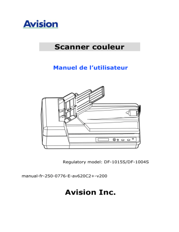 Avision AV620C2+ Document Scanner Manuel utilisateur | Fixfr