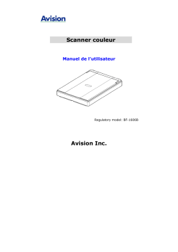 Avision FB10 Flatbed Scanner Manuel utilisateur