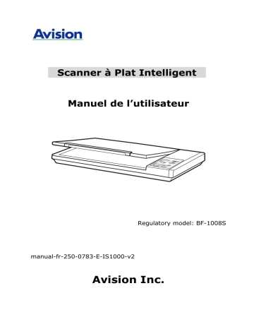 Avision IS1000 Intelligent / Portable Scanner Manuel utilisateur | Fixfr