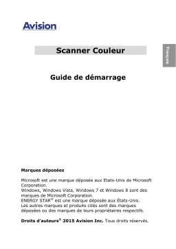 Avision AV188 Document Scanner Manuel utilisateur