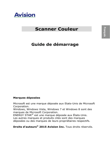 Avision AV188 Document Scanner Manuel utilisateur | Fixfr