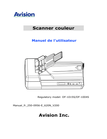 Avision AV620N Document Scanner Manuel utilisateur | Fixfr