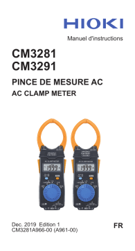 Hioki AC CLAMP METER CM3281,CM3291 Manuel du propriétaire