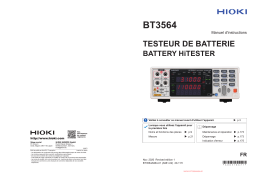 Hioki BATTERY HiTESTER BT3564 Manuel utilisateur