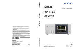 Hioki LCR METER IM3536 Manuel utilisateur