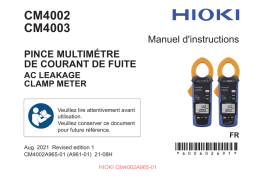 Hioki AC LEAKAGE CLAMP METER CM4002,CM4003 Manuel utilisateur