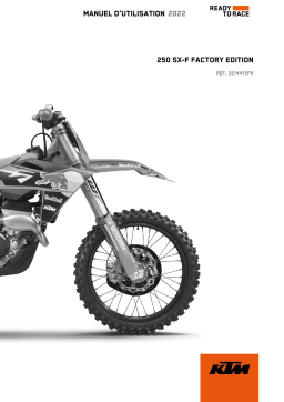 KTM 250 SX-F Factory Edition 2022 Manuel du propriétaire