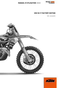 KTM 450 SX-F Factory Edition 2022 Manuel du propriétaire