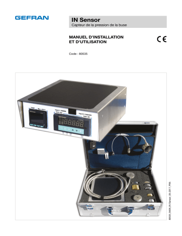 gefran IN Sensor Nozzle pressure sensor Manuel utilisateur | Fixfr