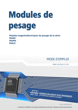 RADWAG MWLH 10 Electromagnetic Compensation Weighing Module Manuel utilisateur