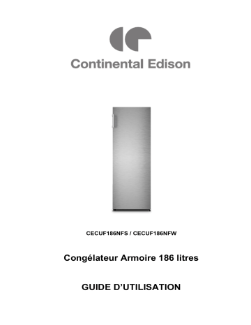 CECUF186NFS | CONTINENTAL EDISON CECUF186NFW Manuel utilisateur | Fixfr