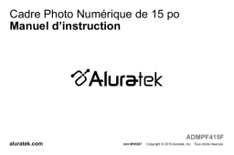 Aluratek ADMPF415F Digital Photo Frame Manuel utilisateur