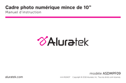 Aluratek ASDMPF09 Slim Digital Photo Frame Manuel utilisateur