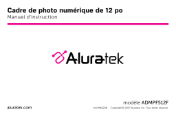 Aluratek ADMPF512F Digital Photo Frame Manuel utilisateur