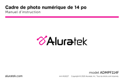 Aluratek ADMPF114F Digital Photo Frame Manuel utilisateur