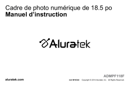 Aluratek ADMPF118F Digital Photo Frame Manuel utilisateur