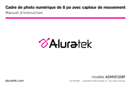 Aluratek ADMSF108F Digital Photo Frame Guide de démarrage rapide