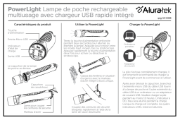 Aluratek ACEK205F PowerLight Multipurpose 5,000 mAh Rechargeable Flashlight Guide de démarrage rapide