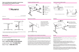 Aluratek ACT01F Adjustable Ergonomic Laptop Cooling Table Guide de démarrage rapide