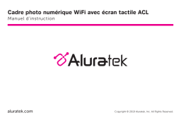 Aluratek AWDMPF208F WiFi Digital Photo Frame Manuel utilisateur