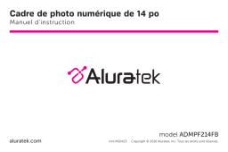 Aluratek ADMPF214FB Digital Photo Frame Manuel utilisateur