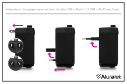 Aluratek ATCP03F Universal Travel Adapter Guide de démarrage rapide