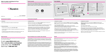 Aluratek ADPFD10F Distressed Wood Digital Photo Frame Guide de démarrage rapide | Fixfr