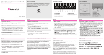 Aluratek ABQC02F Wireless Charging FM Clock Radio Guide de démarrage rapide | Fixfr