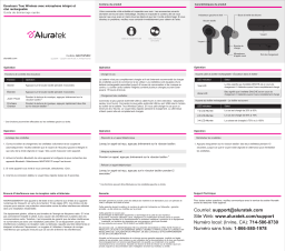 Aluratek ABHTWS01F Bluetooth 5 True Wireless Earbuds Guide de démarrage rapide