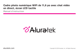 Aluratek AFT11F WiFi Digital Photo Frame Guide de démarrage rapide