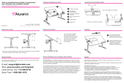 Aluratek ACT01FB Adjustable Ergonomic Laptop Cooling Table Guide de démarrage rapide