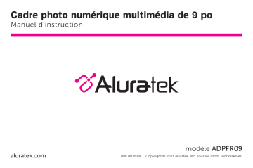 Aluratek ADPFR09 Motion Sensor Digital Photo Frame Manuel utilisateur | Fixfr