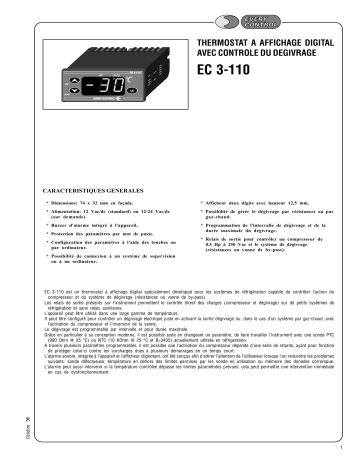 Evco EC3110 Fiche technique | Fixfr