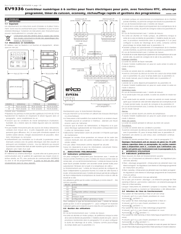 Evco EV9336J9 Thermotimer Manuel utilisateur | Fixfr