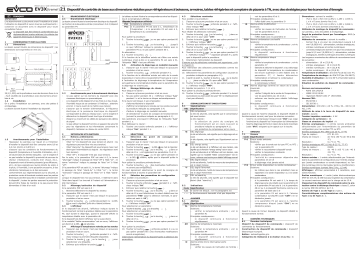 Evco EV3X21N7 Basic controller Manuel utilisateur | Fixfr
