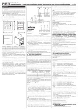 Evco EV9323J9 Thermotimer Manuel utilisateur