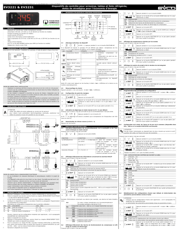 EV3221N7 | EV3221N7RRXRS | EV3231N7 | Evco EV3221N3 Controller Manuel utilisateur | Fixfr