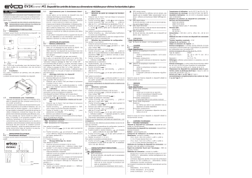 Evco EV3X41N7 Basic controller Manuel utilisateur | Fixfr