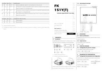 Evco FK151T/FK151Y Fiche technique | Fixfr