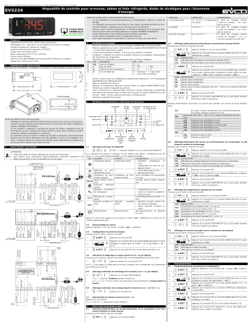 EV3224N9 | EV3224N9VRXT | EV3224N9RRXRS | Evco EV3224N3 Controller Manuel utilisateur | Fixfr