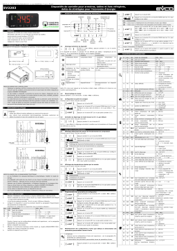 Evco EV3203N3 Controller Manuel utilisateur