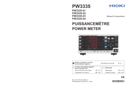 Hioki POWER METER PW3335,PW3335-01,PW3335-02,PW3335-03,PW3335-04 Manuel utilisateur