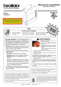 Heatilator RAVE3012I FC Installation manuel