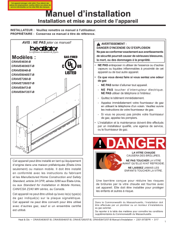 Heatilator Crave Series Installation manuel | Fixfr