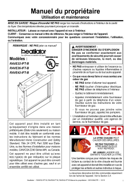 Heatilator Rave Series Gas Fireplace Manuel du propriétaire