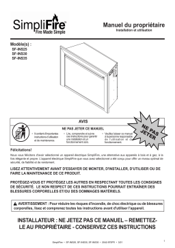 Heatilator SimpliFire Electric Insert Manuel du propriétaire