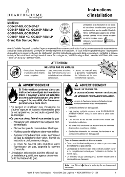 Heatilator GO30SAFETY FR Installation manuel