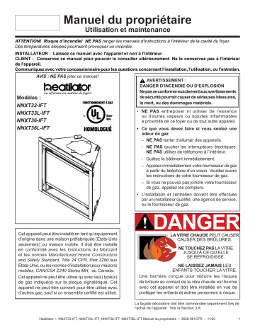 Heatilator Novus nXt Gas Fireplace Manuel du propriétaire | Fixfr