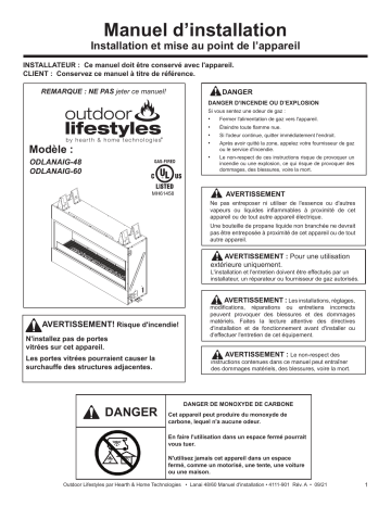 Heatilator Lanai Gas Fireplace Installation manuel | Fixfr